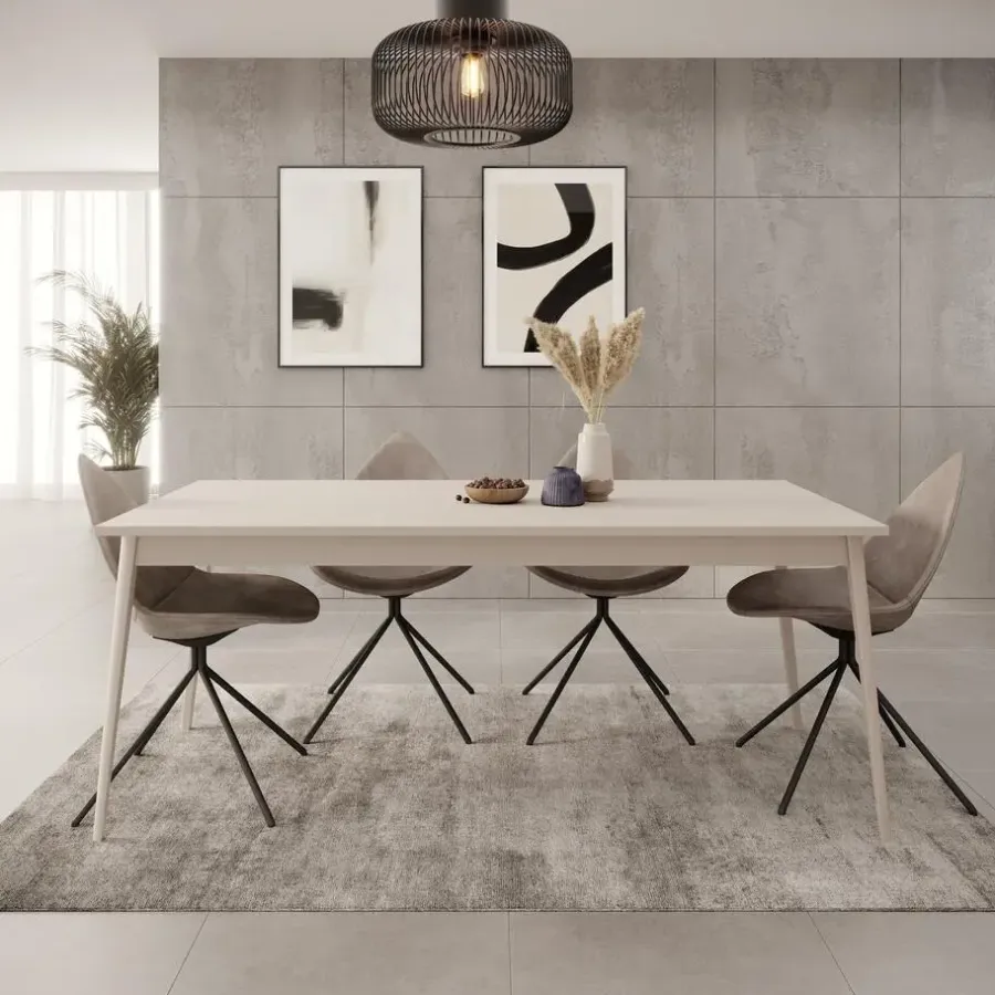Meubella - Reunion - Eetkamertafel - Beige - 180x90x75 cm