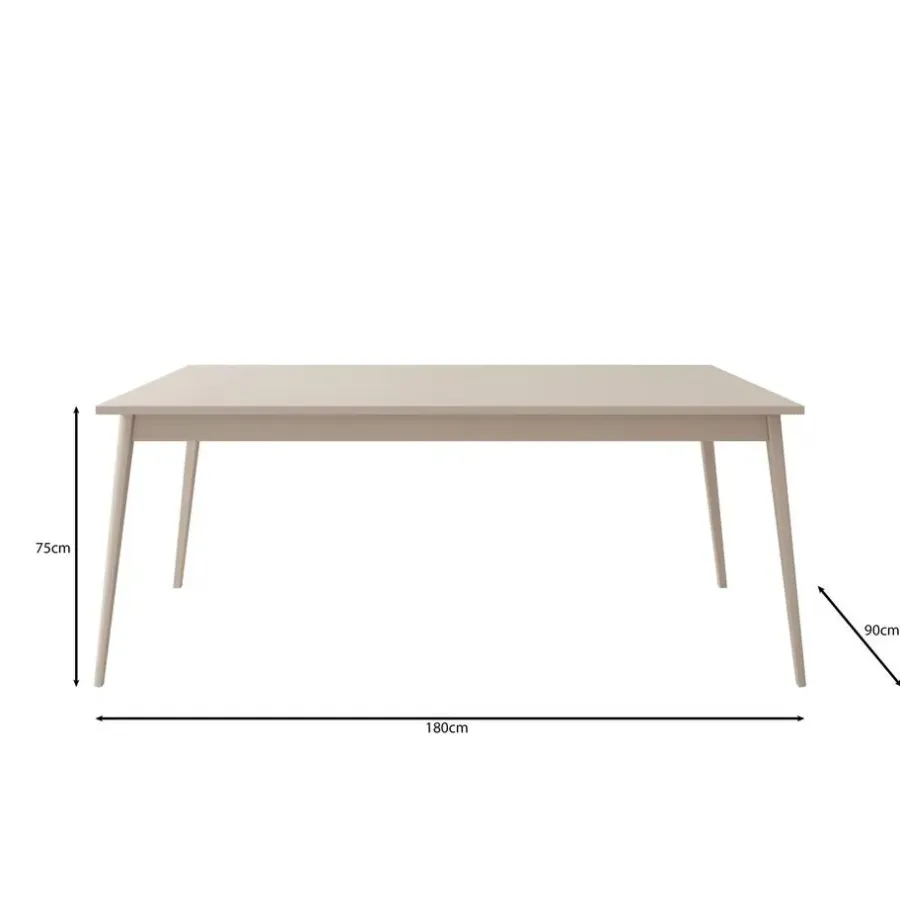 Meubella - Reunion - Eetkamertafel - Beige - 180x90x75 cm