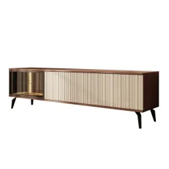 Tv Meubels-Meubella - Riverhead - TV-Meubel - Beige/Eiken - 180 cm