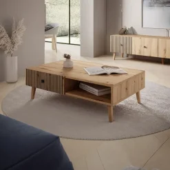 Meubella - Salontafel Bali - Eiken - 102 cm