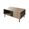 Salontafels-Meubella - Salontafel Marcos - Eiken - Antraciet - 100 cm