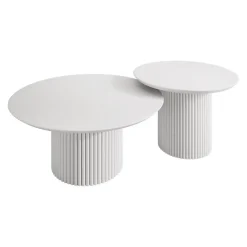 Meubella - Salontafel Mixx - Wit - Set van 2