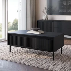 Salontafels-Meubella - Salontafel Orvana - Zwart - 100 cm