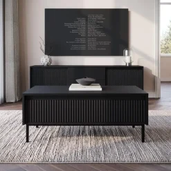 Salontafels-Meubella - Salontafel Orvana - Zwart - 100 cm