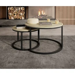 Salontafels-Meubella - Salontafel Rica - Eiken - Set van 2