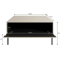 Meubella - Salontafel Timoteo - Beige - 100 cm