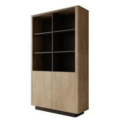 Boekenkasten|Boekenkasten-Meubella - Taywan - Boekenkast - Eiken - 113x38x190 cm