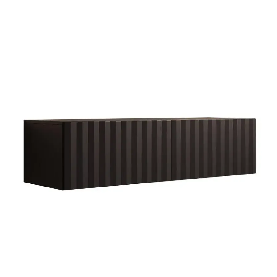 Tv Meubels-Meubella - TV-Meubel Angelina - Zwart - 128 cm