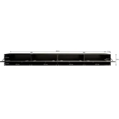 Meubella - TV-Meubel Asino - Zwart Visgraat - 280 cm
