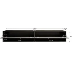 Meubella - TV-Meubel Asino - Zwart Visgraat - 180 cm