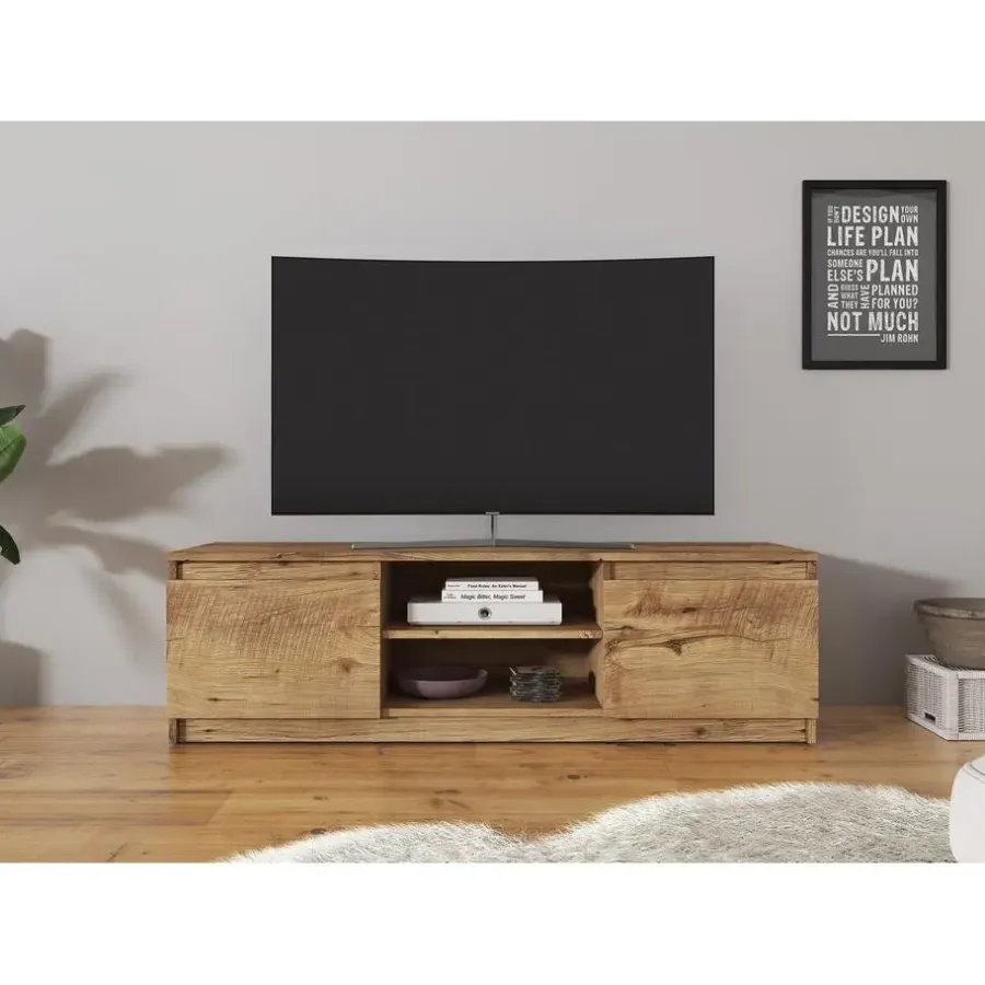 Meubella - TV-Meubel Diaz - Eiken - 120 cm