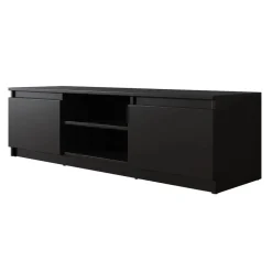 Tv Meubels-Meubella - TV-Meubel Diaz - Mat Zwart - 120 cm