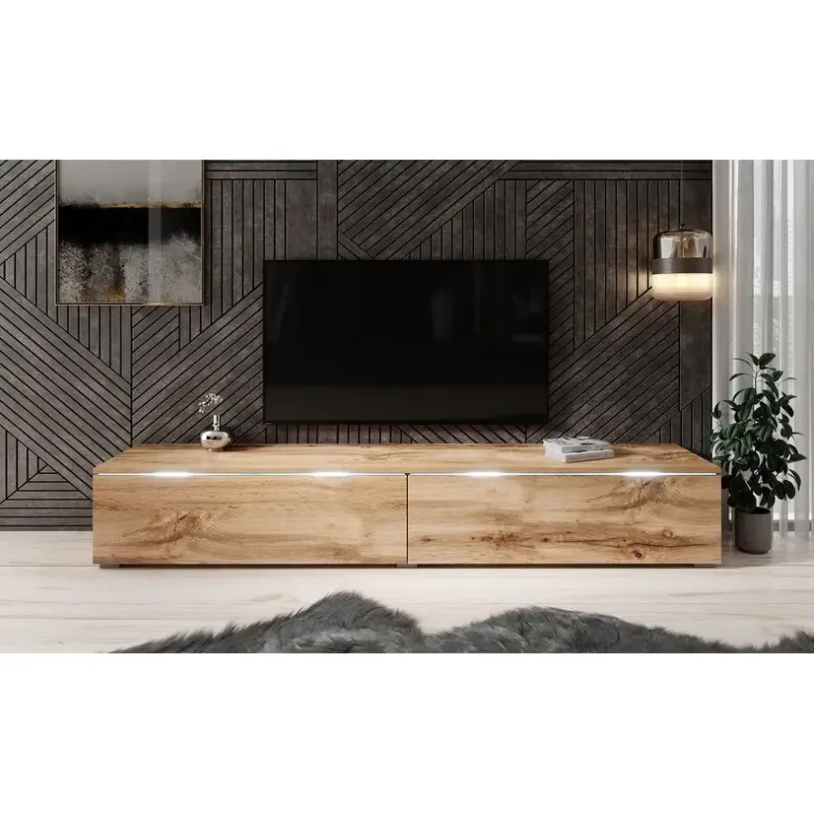 Tv Meubels-Meubella - TV-Meubel Dixon - Eiken - 180 cm