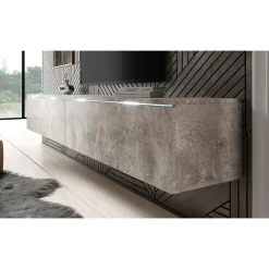 Tv Meubels-Meubella - TV-Meubel Dixon - Betonlook - 180 cm