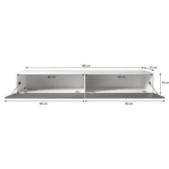 Tv Meubels-Meubella - TV-Meubel Dixon - Betonlook - 180 cm