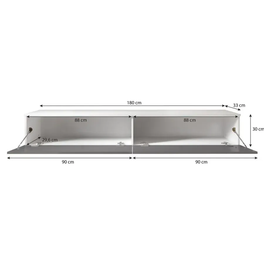 Meubella - TV-Meubel Dixon - Old wood - 180 cm