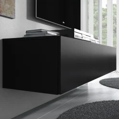 Meubella - TV-Meubel Flame - Mat Zwart - 160 cm