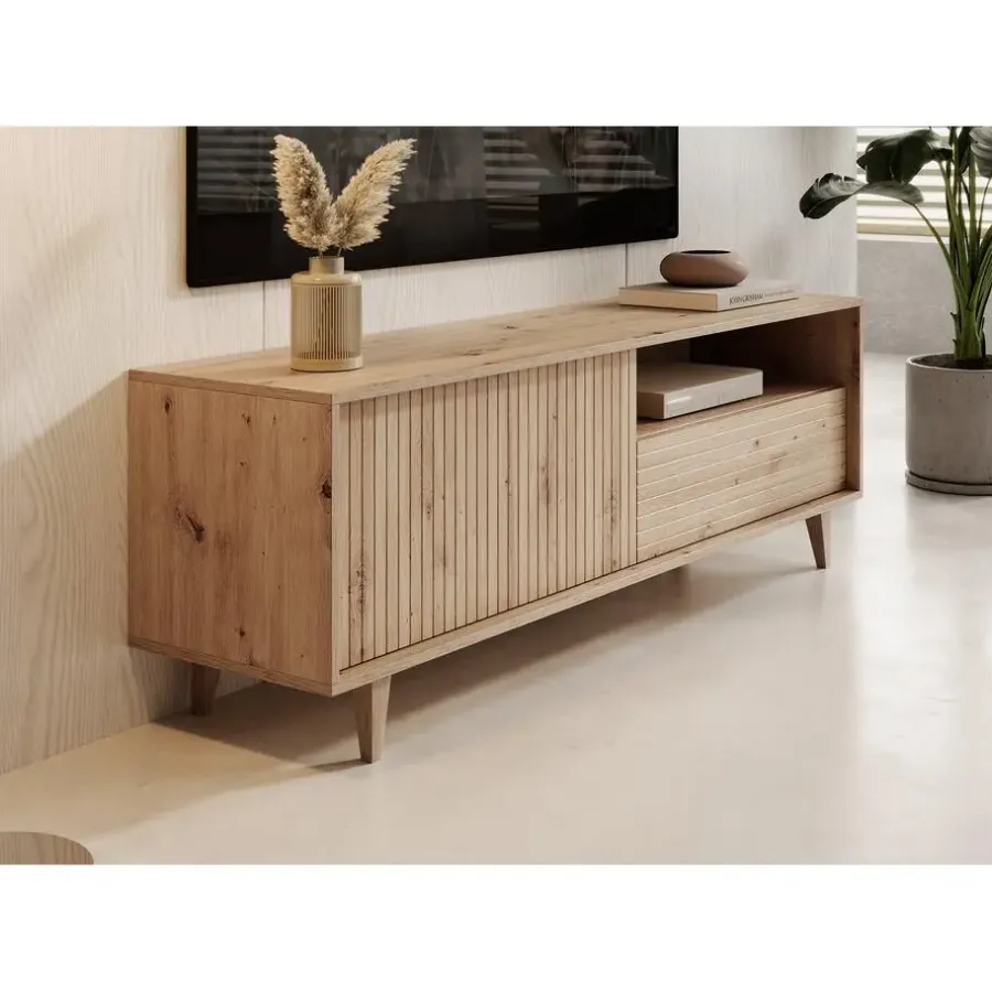Meubella - TV-Meubel Fuzeta - Eiken - 152 cm