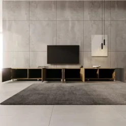 Tv Meubels-Meubella - TV-Meubel Kenderes - Eiken - 300 cm