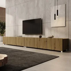 Tv Meubels-Meubella - TV-Meubel Kenderes - Eiken - 300 cm