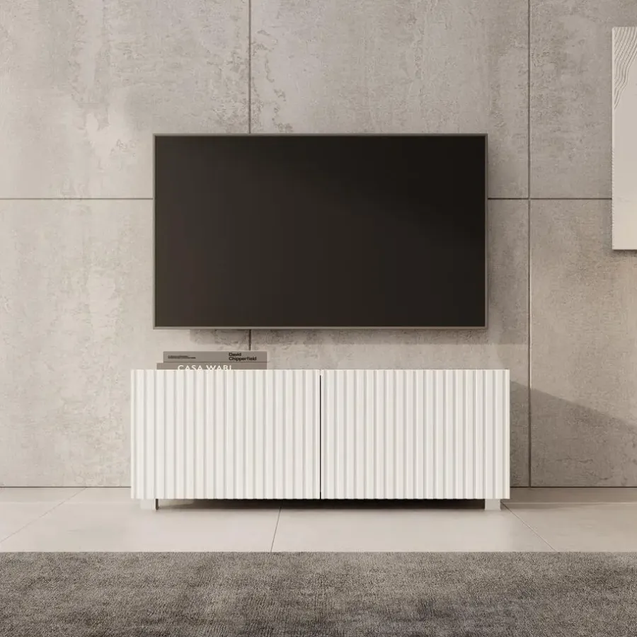 Meubella - TV-Meubel Kenderes - Wit - 100 cm