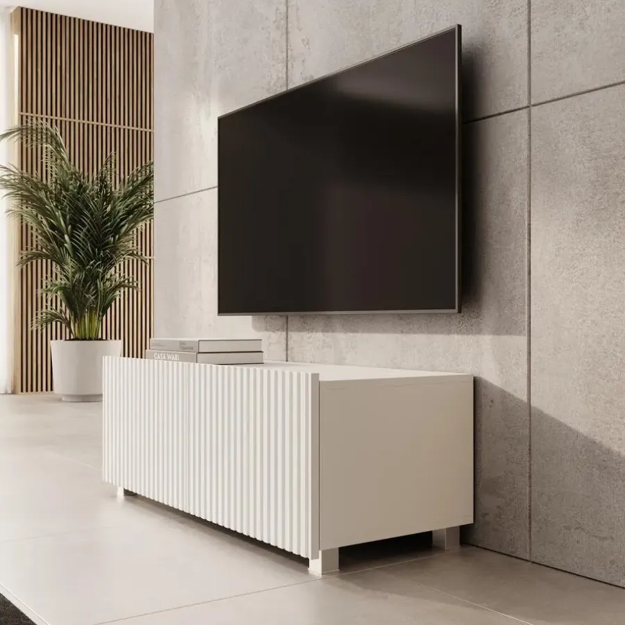 Meubella - TV-Meubel Kenderes - Wit - 100 cm