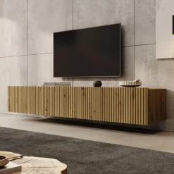 Tv Meubels-Meubella - TV-Meubel Kenderes - Eiken - 200 cm