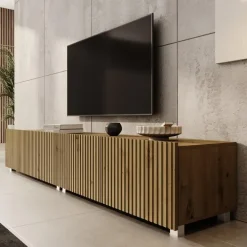 Tv Meubels-Meubella - TV-Meubel Kenderes - Eiken - 200 cm