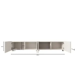 Tv Meubels-Meubella - TV-Meubel Kenderes - Eiken - 200 cm