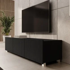 Meubella - TV-Meubel Kenderes - Zwart - 150 cm