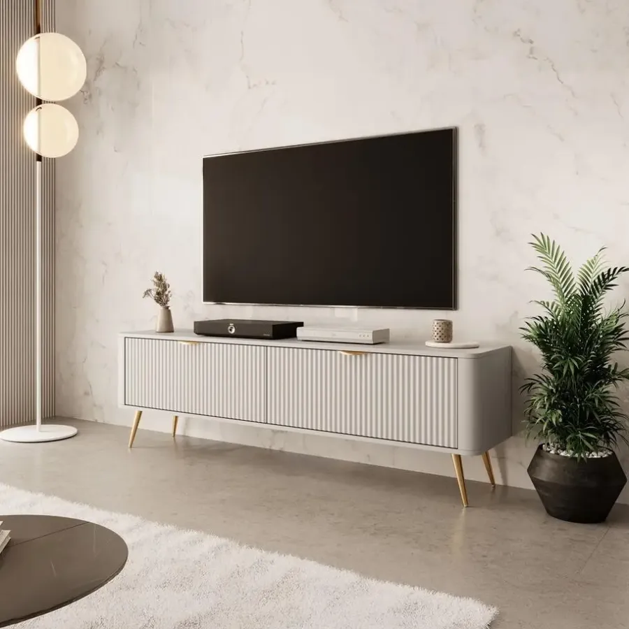 Tv Meubels-Meubella - TV-Meubel Lima - Beige - 163 cm