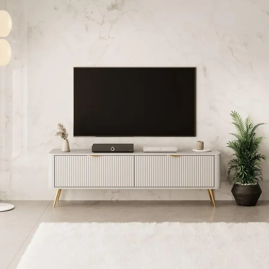 Tv Meubels-Meubella - TV-Meubel Lima - Beige - 163 cm