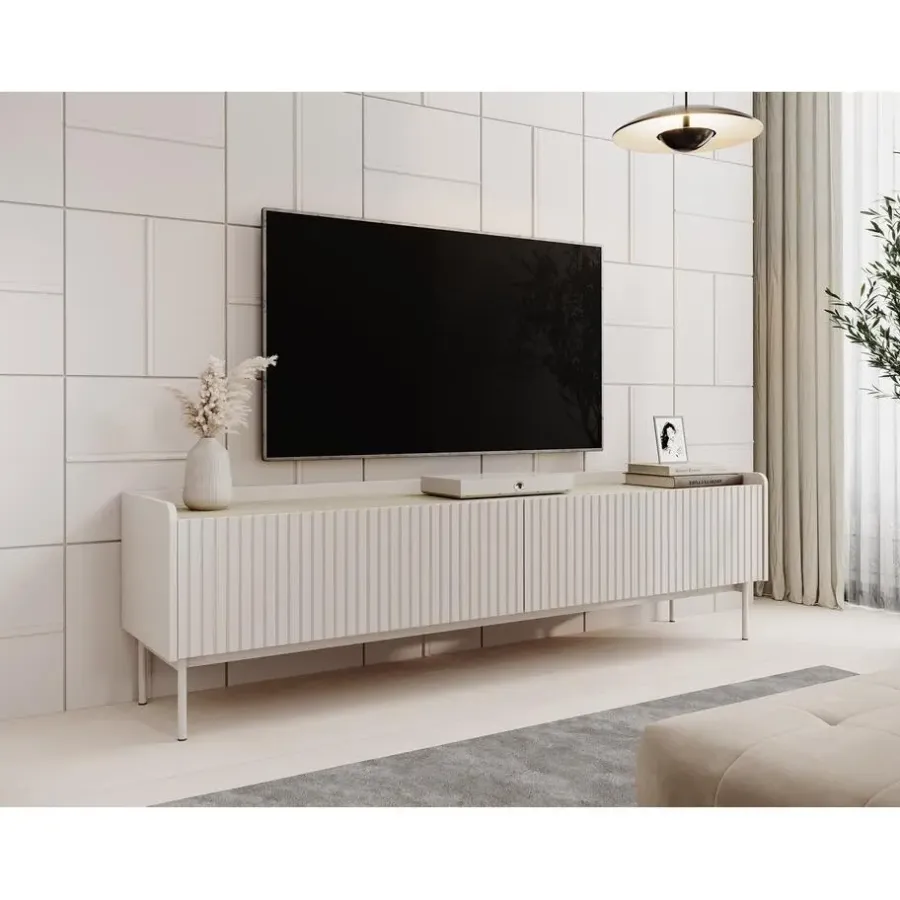Tv Meubels-Meubella - TV-Meubel Livako - Beige - 181 cm