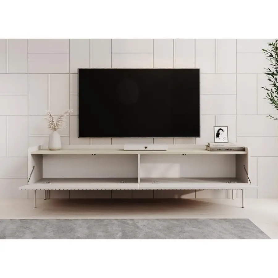 Tv Meubels-Meubella - TV-Meubel Livako - Beige - 181 cm