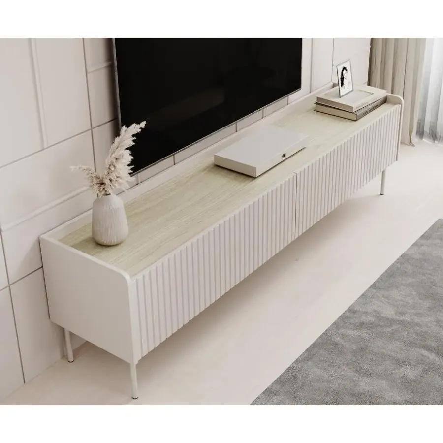Tv Meubels-Meubella - TV-Meubel Livako - Beige - 181 cm