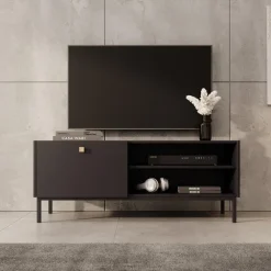 Meubella - TV-Meubel Norment - Zwart - 120 cm