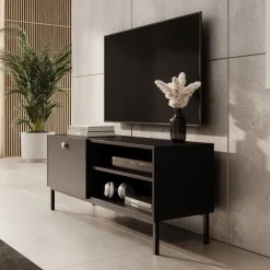 Meubella - TV-Meubel Norment - Zwart - 120 cm