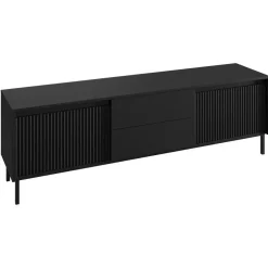 Tv Meubels-Meubella - TV-Meubel Orvana 2 - Zwart - 174 cm