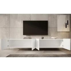 Meubella - TV-Meubel Pepinos - Wit - 200 cm