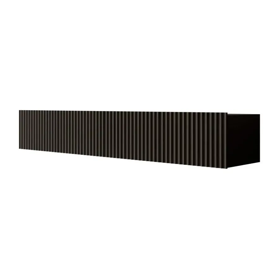 Tv Meubels-Meubella - TV-Meubel Pepinos - Mat zwart - 200 cm