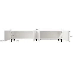 Meubella - TV-Meubel Pepinos 2 - Wit - 200 cm
