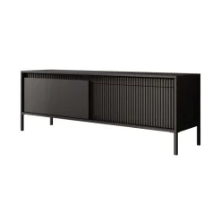 Meubella - TV-Meubel Saran - Mat zwart - 153 cm