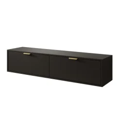 Meubella - TV-Meubel Silas - Zwart - 140 cm