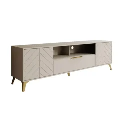 Tv Meubels-Meubella - TV-Meubel Xiano - Beige - 203 cm