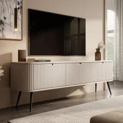 Tv Meubels-Meubella - TV-Meubel Zakari - Beige - 168 cm
