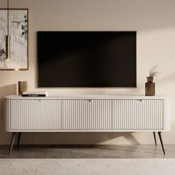 Tv Meubels-Meubella - TV-Meubel Zakari - Beige - 168 cm