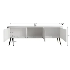 Tv Meubels-Meubella - TV-Meubel Zakari - Beige - 168 cm