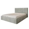 2-Persoons Bedden-Meubella - Tweepersoonsbed Chief - Grijs - Velvet - 160x200 cm