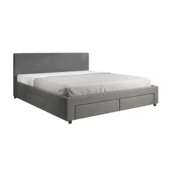 2-Persoons Bedden-Meubella - Tweepersoonsbed Suente - Grijs - 180x200 cm