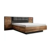 2-Persoons Bedden-Meubella - Tweepersoonsbed Mulvey - Eiken - Antraciet - 160x200 cm